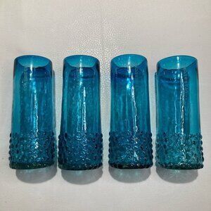 STARBUCKS Hand Blown Glass  Hobnail Motif Glasses Very Rare Glasses